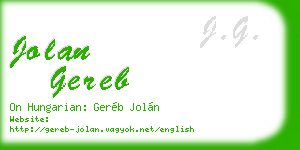 jolan gereb business card